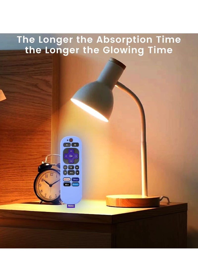 Glowing Remote Cover for Roku Voice Remote RCA1R 2023 New Slip-Resistant Silicone Control Case with Lanyard (Blue) - Image 4