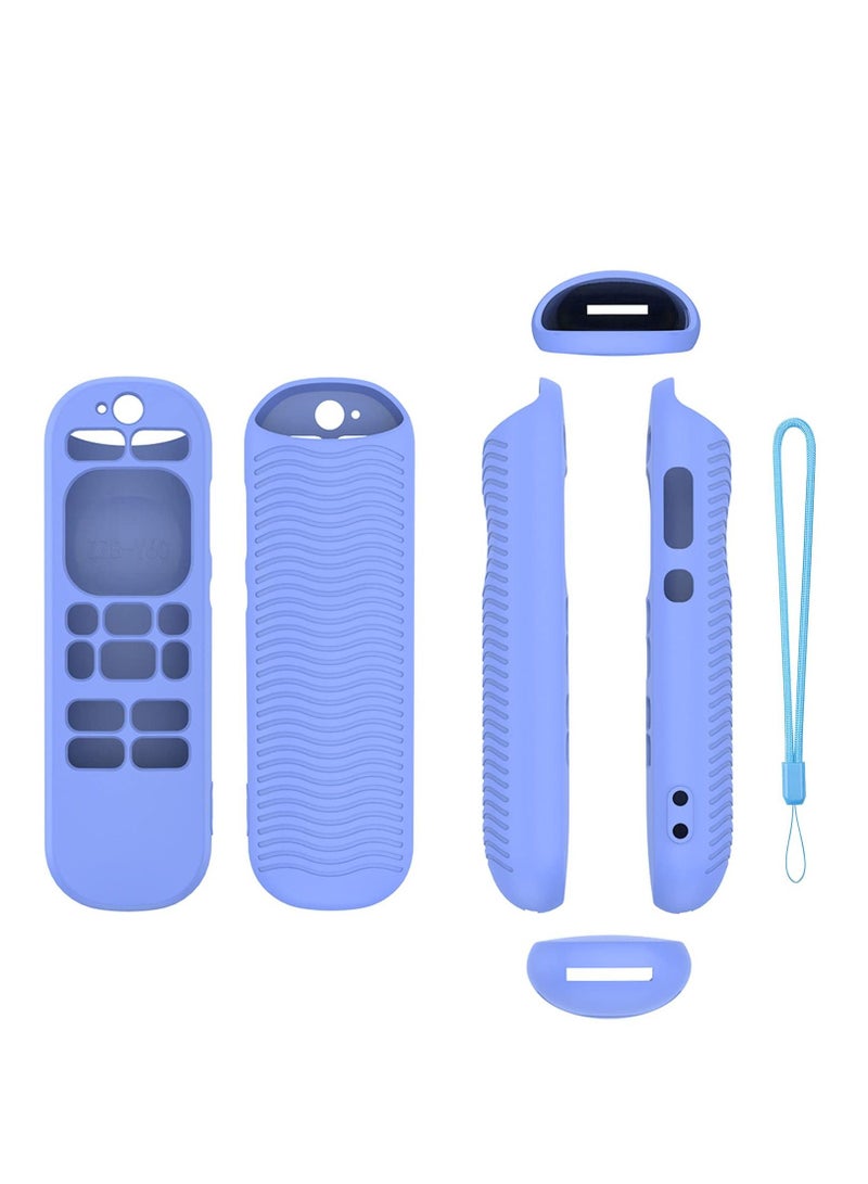 Glowing Remote Cover for Roku Voice Remote RCA1R 2023 New Slip-Resistant Silicone Control Case with Lanyard (Blue) - Image 1