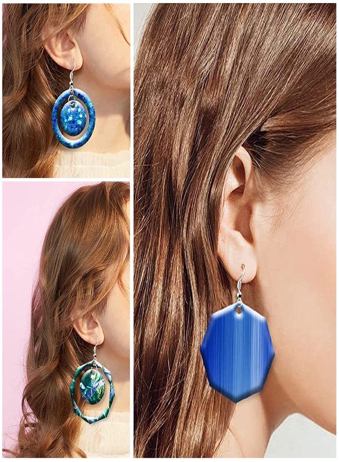 Yayatty Jewelry Casting Silicone Molds, 2 PCS Earring Resin Molds Resin Ring and Polygon Shape Earring Molds Silicone with Ear Hooks, Jump Rings for DIY Earrings, Pendant Craft Supplies - Image 5
