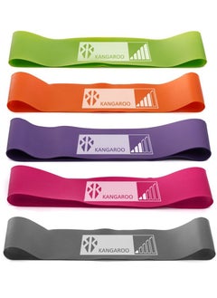 KANGAROO Resistance loop exercise bands set with 5 different resistances  - Image 2