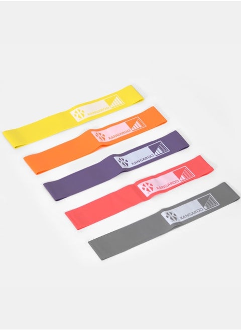 Resistance loop exercise bands set with 5 different resistances