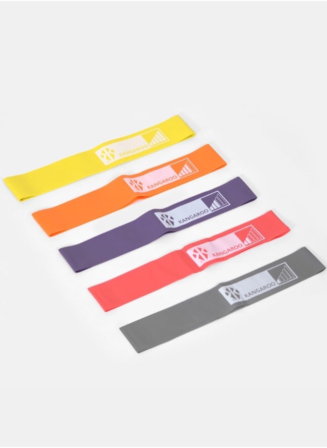 KANGAROO Resistance loop exercise bands set with 5 different resistances  - Image 1