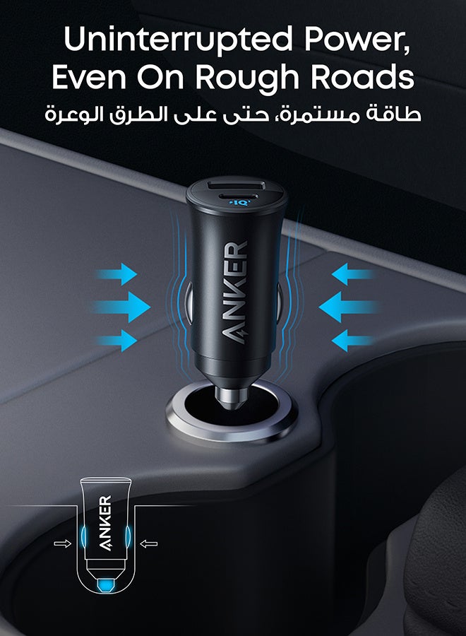 أنكر USB-C Car Charger, 30W 2-Port Type-C Car Adapter,iPhone 17/16 /15/14 Series, Samsung Galaxy S26/S25/S24 Series, iPad Pro, AirPods, Huawei and More Black black - Image 2