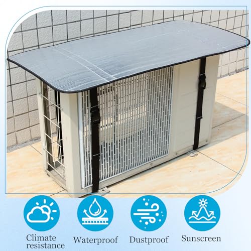 TecoKart® AC Outdoor Unit Cover | Heat-Insulated, Weather-Resistant Protection | 40x80cm AC Outdoor Unit Protector for Extend AC Lifespan & Boost Energy Efficiency (1 Ton, 1.5 Ton) - Image 3
