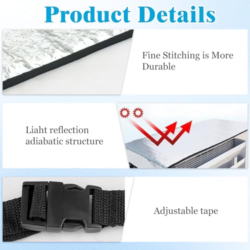 TecoKart® AC Outdoor Unit Cover | Heat-Insulated, Weather-Resistant Protection | 40x80cm AC Outdoor Unit Protector for Extend AC Lifespan & Boost Energy Efficiency (1 Ton, 1.5 Ton) - Image 4
