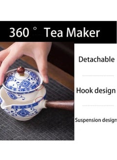 Cool Baby COOLBABY 360 Tea Maker, 2023 New 360° Rotation Tea Maker and Infuser, Teapot Set One pot, four cups, and a tea tray, Portable All in One Gift Bag Suitable for travel Home and Gift-Giving  - Image 4