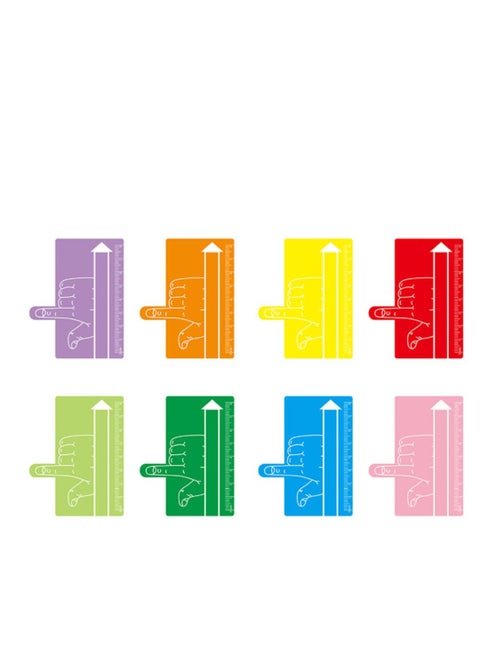 Plastic Shims, 8 Pcs Finger Focus Highlighter, with Colorful Guided Reading Strips, Reading Aid Handwriting Tool, Reading Tracking Rulers, for Dyslexia Classroom Supplies