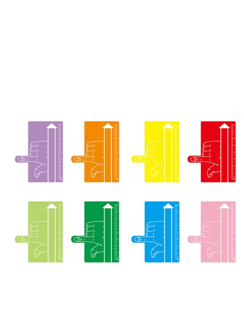 Excefore - Plastic Shims, 8 Pcs Finger Focus Highlighter, with Colorful Guided Reading Strips, Reading Aid Handwriting Tool, Reading Tracking Rulers, for Dyslexia Classroom Supplies - Image 1