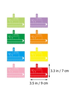 Excefore Plastic Shims, 8 Pcs Finger Focus Highlighter, with Colorful Guided Reading Strips, Reading Aid Handwriting Tool, Reading Tracking Rulers, for Dyslexia Classroom Supplies  - Image 4