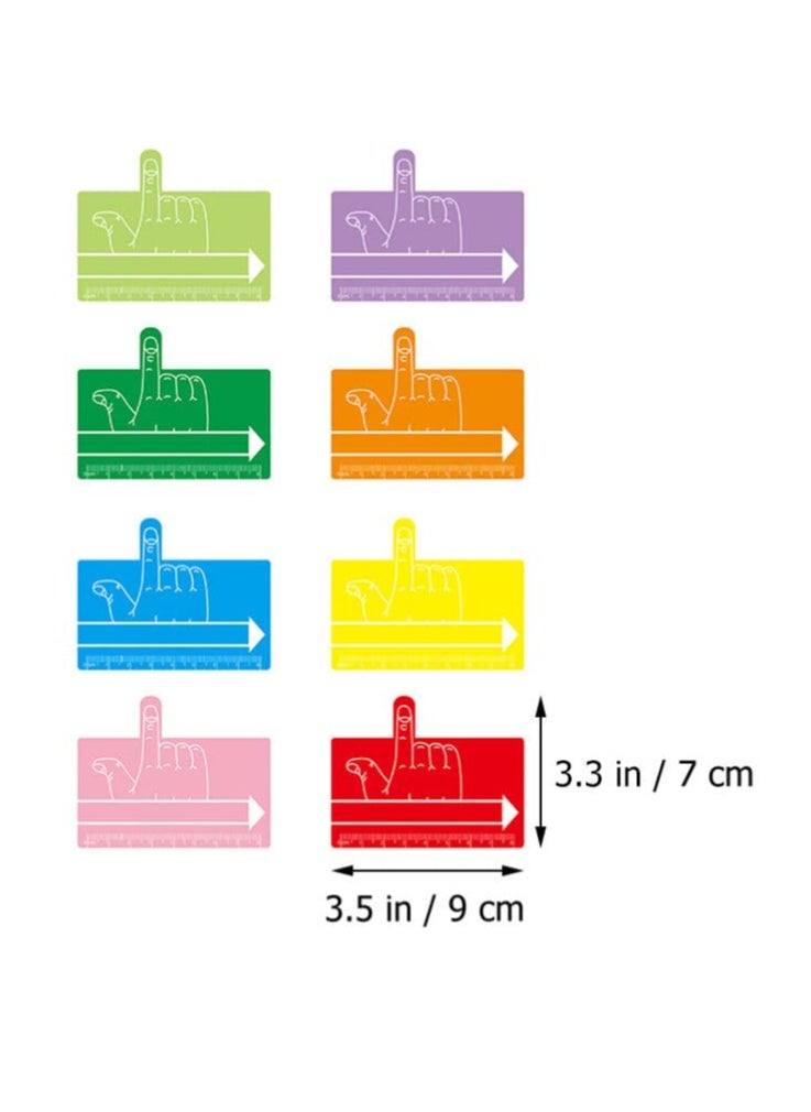 Excefore - Plastic Shims, 8 Pcs Finger Focus Highlighter, with Colorful Guided Reading Strips, Reading Aid Handwriting Tool, Reading Tracking Rulers, for Dyslexia Classroom Supplies - Image 1