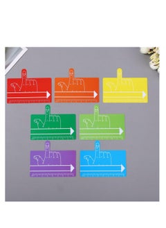Excefore Plastic Shims, 8 Pcs Finger Focus Highlighter, with Colorful Guided Reading Strips, Reading Aid Handwriting Tool, Reading Tracking Rulers, for Dyslexia Classroom Supplies  - Image 2