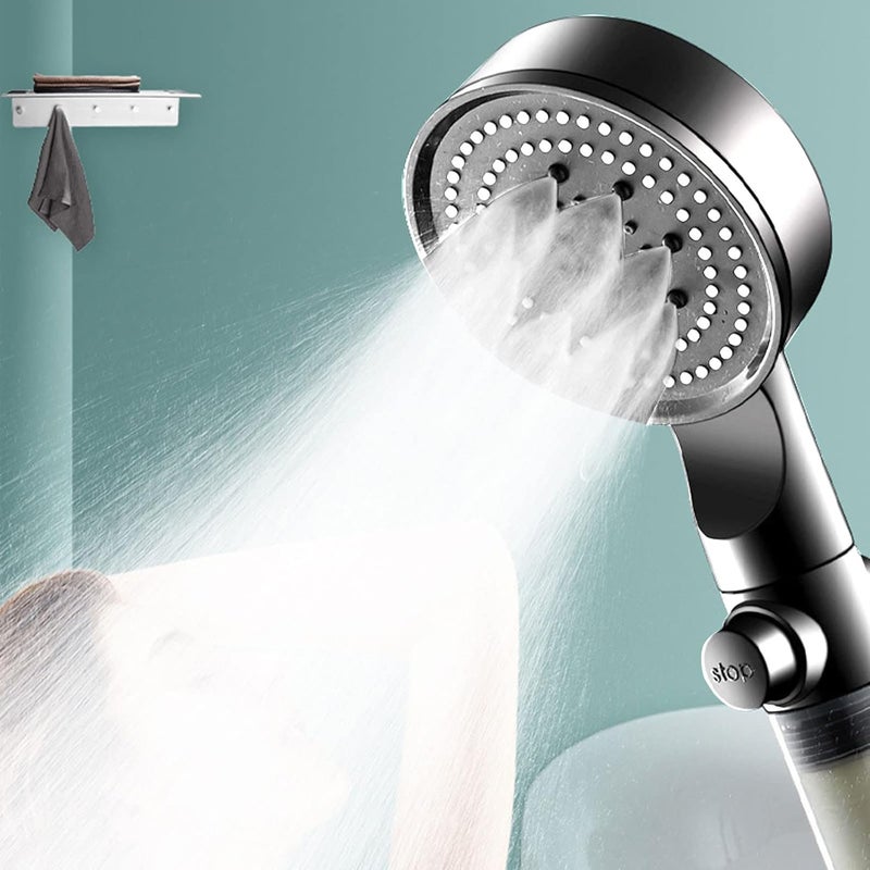 comfrt Shower Head - High-Pressure Handheld Showerhead with Carbon Filter - 5 Spray Modes - Hard Water Softener Filtered Shower Head, High Pressure 5 Spray Modes Handheld Shower Head Rain Shower Head (Gray) - Image 1