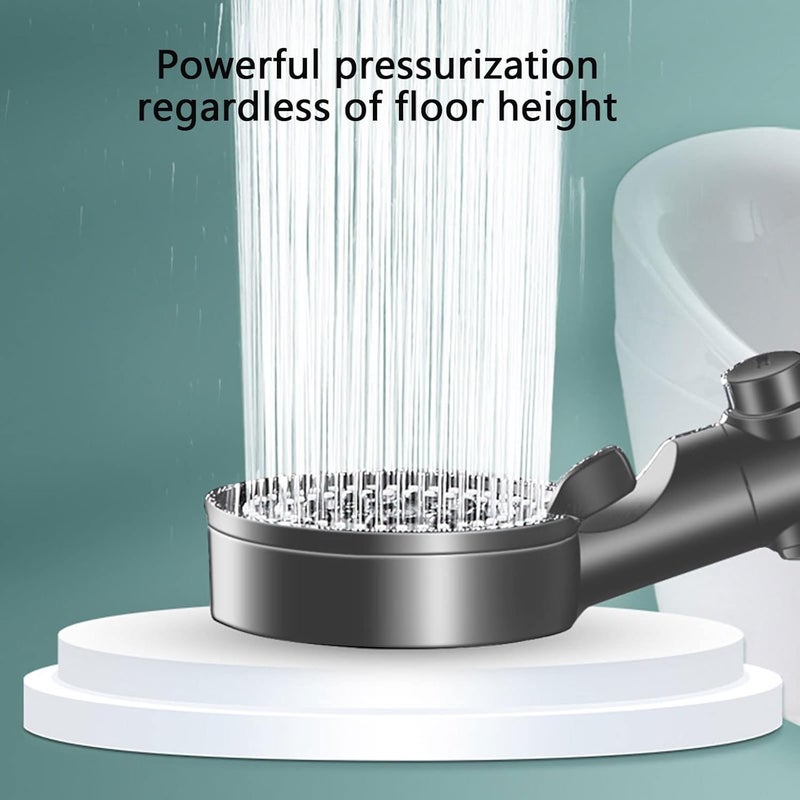 comfrt Shower Head - High-Pressure Handheld Showerhead with Carbon Filter - 5 Spray Modes - Hard Water Softener Filtered Shower Head, High Pressure 5 Spray Modes Handheld Shower Head Rain Shower Head (Gray) - Image 4