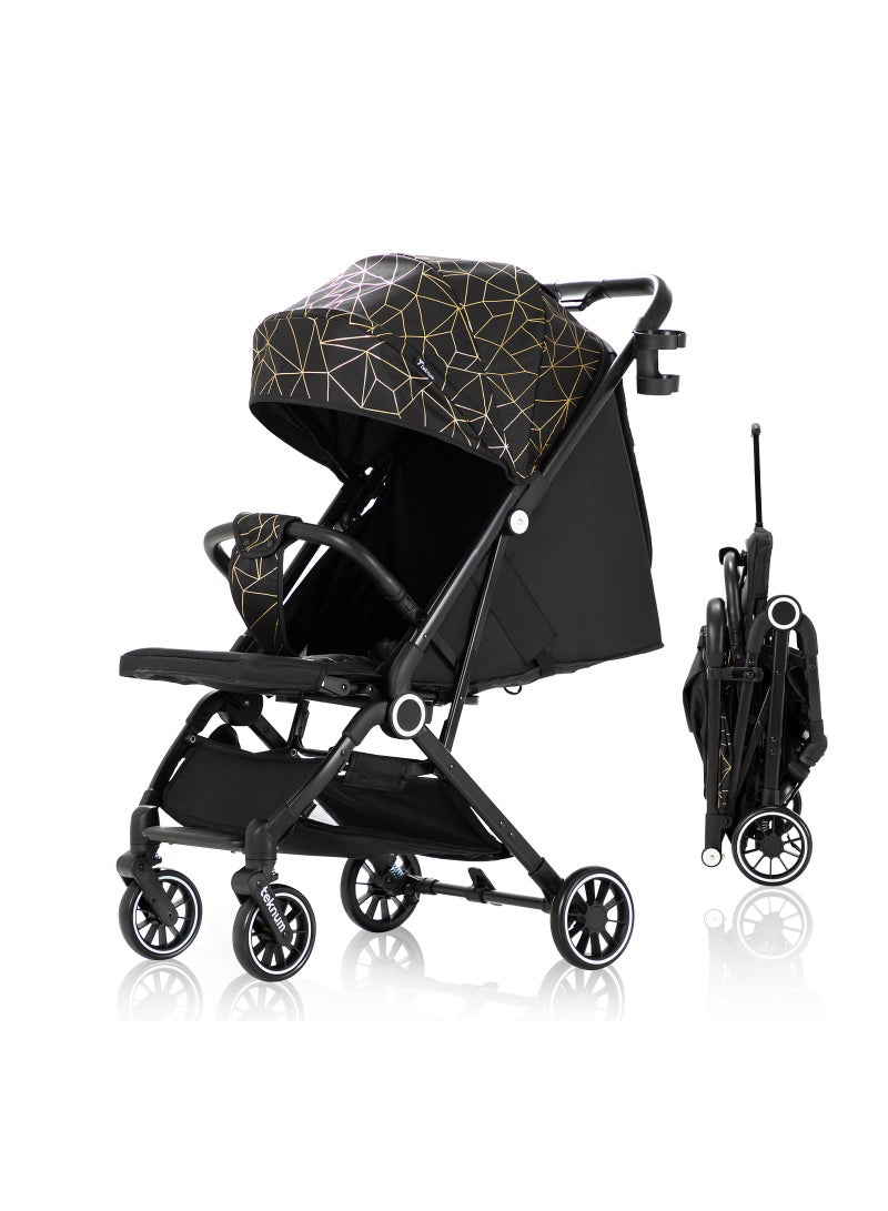 TEKNUM TravelZen Stroller with Coffee Cup Holder - Black Gold - Image 1