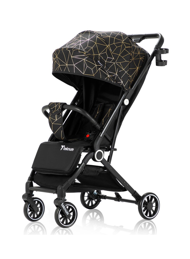TEKNUM TravelZen Stroller with Coffee Cup Holder - Black Gold - Image 5