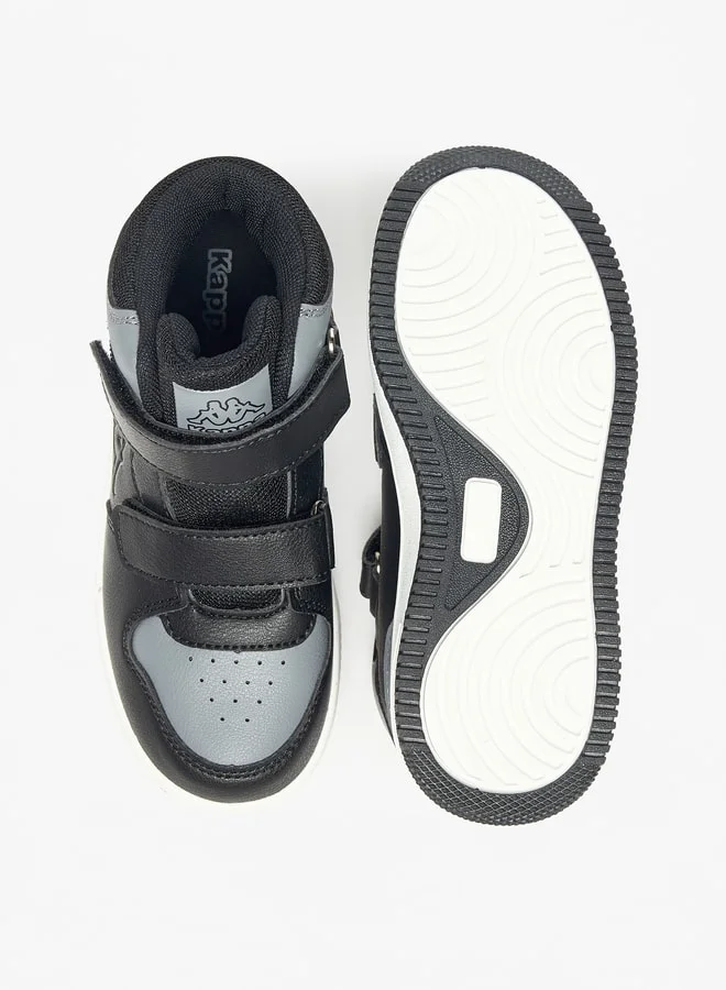 Kappa Boy's Colourblock Sneakers with Hook and Loop Closure