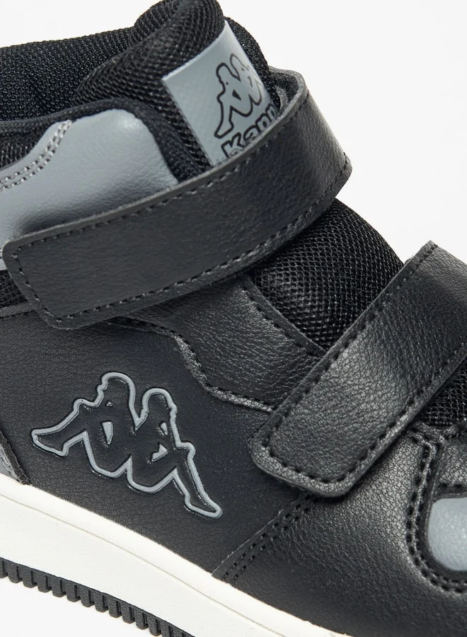 Kappa Boy's Colourblock Sneakers with Hook and Loop Closure