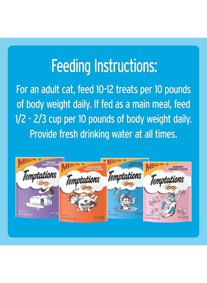 Temptations Classic Crunchy And Soft Cat Treats Variety Pack With Creamy Dairy, Tempting Tuna, Shrimpy Shrimp, And Tantalizing Turkey Flavors, (6) 6.3 Oz. Pouches - Image 5