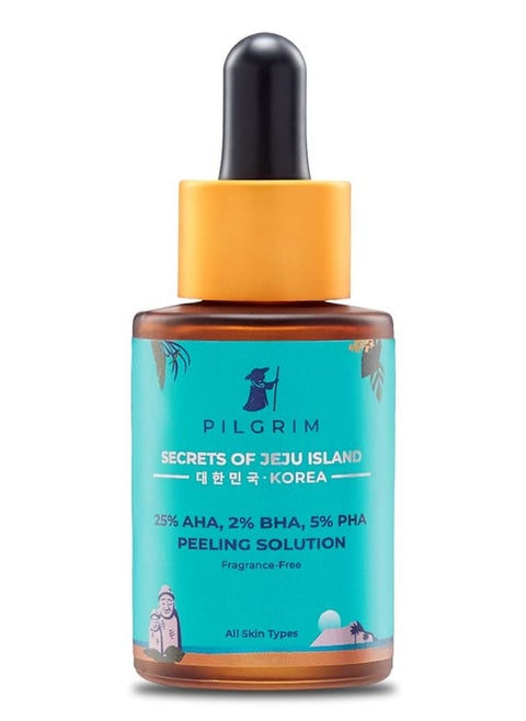 25% AHA + 2% BHA + 5% PHA Peeling Solution for Face | 10-Minute Facial | Chemical peel for face for glowing skin | Exfoliating serum| Men & Women | At-home facial | 30ml