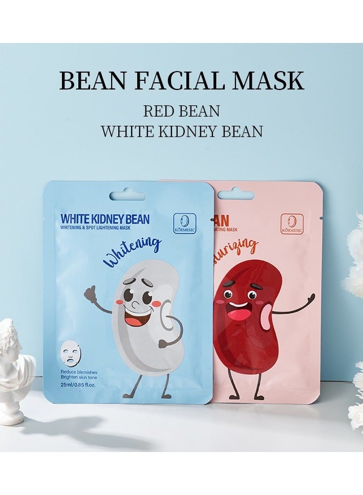 Kormesic White Kidney Bean Facial Mask 25ml-5 packs  - Brightening & Smoothing - Image 3