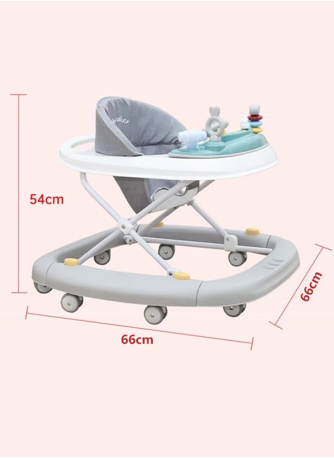 oldlaiben - Baby Walker, 3-Gear Height Adjustable Baby Walker, 3-in-1 Foldable Baby Walkers, Easily Convertible Baby Walker with Toys Tray, For Baby Boys and Girls 6-24 Months（Red） - Image 1