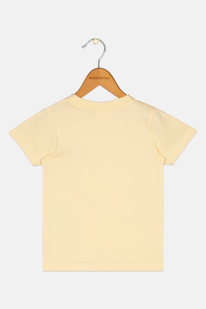 Disney Toddlers Girl The Aristocats Graphic Print Short Sleeve Top, Yellow - Image 2