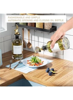 TRASSLE 2-Pack 350ml Kitchen Oil Dispenser Bottle, Coffee Syrup Dispenser, Gargle Container, Oil and Vinegar Dispenser Set with Pour Spout Funnel and Label  - Image 2