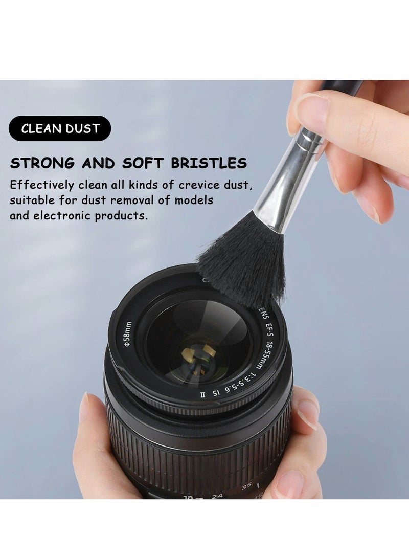 Portable Anti-Static Keyboard Cleaning Brush Set - 4 Pcs Nylon Brushes with Plastic Handles for PC Dust Removal, Black - Image 5