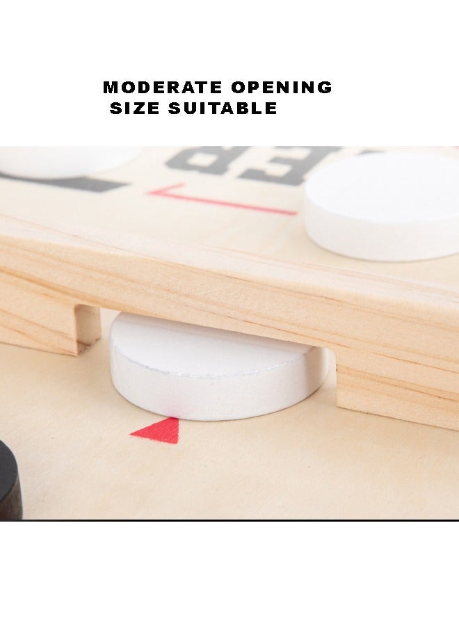 QINGYAN Wooden pinball chess, two-player battle, shooting and bumping chess, parent-child interactive toy, puzzle board game  - Image 5
