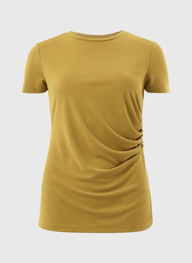 Matalan Green Green Short Sleeve Drape T-Shirt for Women | Best Price UAE