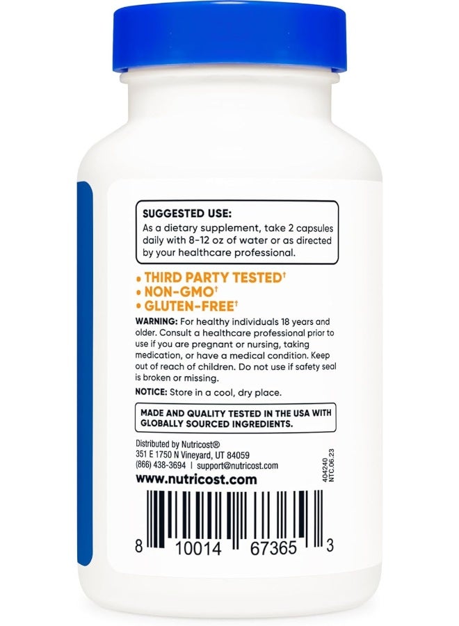 Nutricost Magnesium Orotate 1000mg, 120 Capsules - 60 Servings, 500mg Per Capsule, Non-GMO, Gluten Free - Image 4