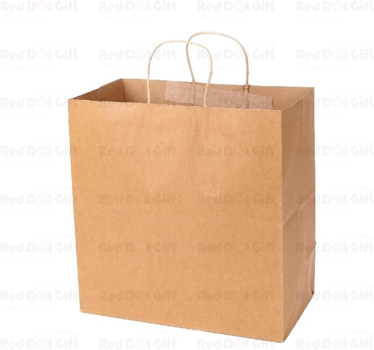 Red Dot Gift REDDOTGIFT® Pack of 20 Large Kraft Paper Gift Bags - H34*33*18cm for Various Occasions - Image 5