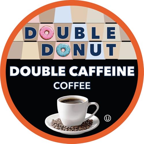 Double Donut Coffee High Caffeine Coffee Pods Extra Strong Double Caffeine Coffee Cups for Keurig K Cup Brewer Machines Single Serve Dark Roast Coffee 80 Count - Image 5