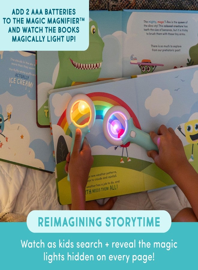 Glo Pals Bedtime Bundle Pink - Mini Sensory Jar with Fantasy Fairy Fun Fillers & Light Up Library 3 Pack - Interactive Reading Books for Kids with 1 Magic Magnifier - Sensory Toys for Kids - Image 5