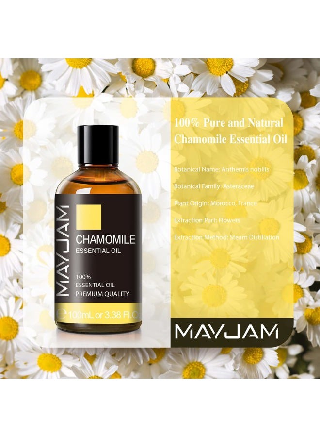 MAYJAM زيت البابونج العطري (100 مل) - MAYJAM 3.38 أونصة سائلة من الزيوت العطرية النقية - للاستخدام في العلاج بالروائح، خلطات التدليك والموزعات - زيت البابونج - Image 2