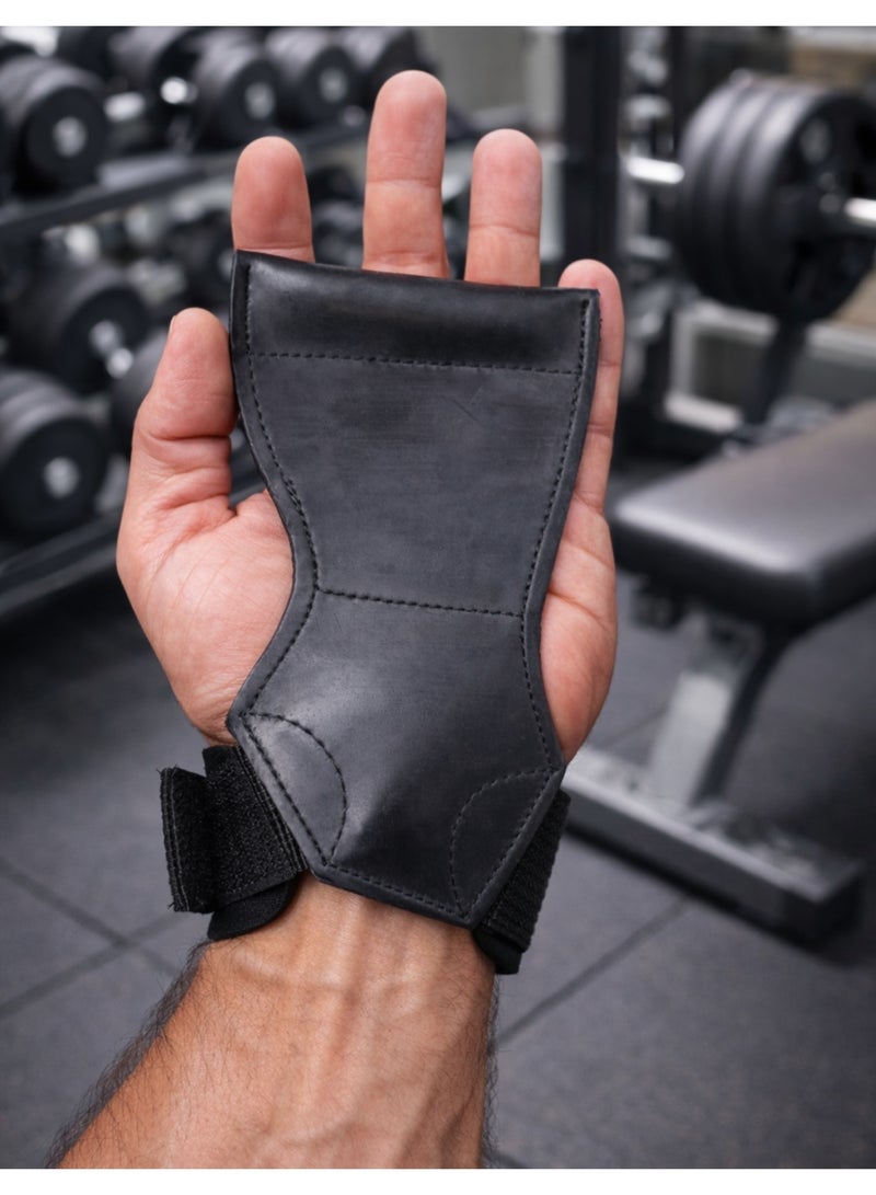 VOLTIV Weight Lifting Grip Straps – Heavy Duty Gym Power Grips for Deadlift, Pull-Ups & Strength Training, Anti-Slip Synthetic Leather Palm Support with Adjustable Wrist Strap - Image 3