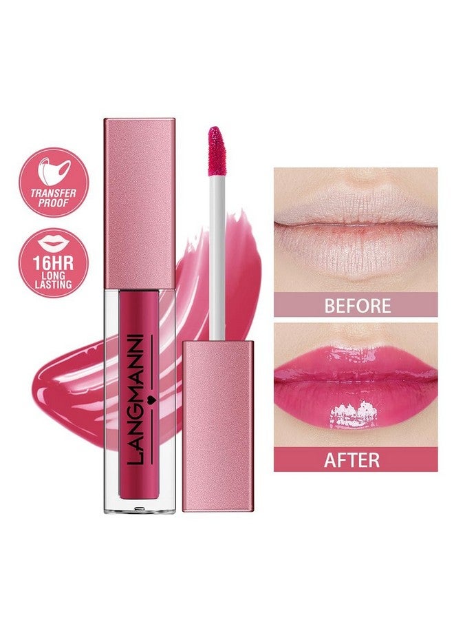 Dulele 12Pcs Watery Liquid Lipstick Set Moisturizing & Highly Pigmented Colored Lip Gloss Longwear Not Fade Rose Lip Tint Stain With Gift Box - Image 3