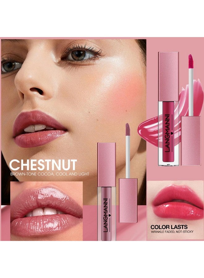 Dulele 12Pcs Watery Liquid Lipstick Set Moisturizing & Highly Pigmented Colored Lip Gloss Longwear Not Fade Rose Lip Tint Stain With Gift Box - Image 2