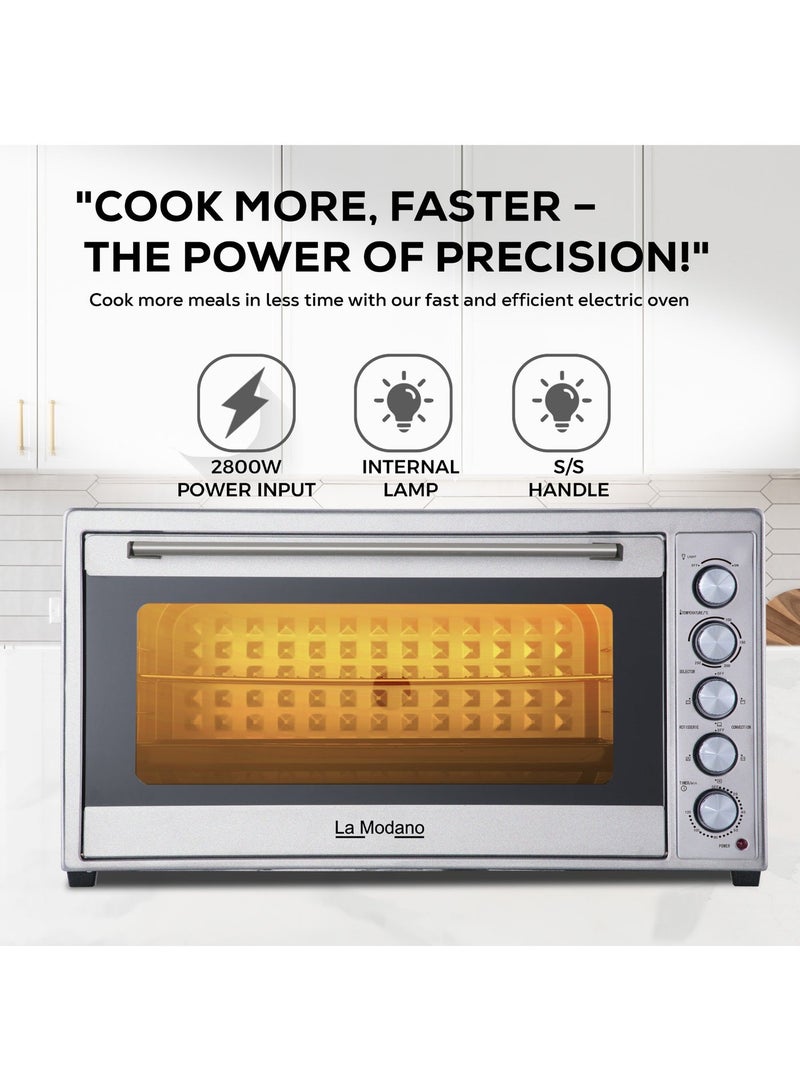 La Modano 150L Electric Oven Large Capacity Convection & Rotisserie Oven, 2800W, Double Tempered Glass Door, Temperature Control – LMEO185DG (1 Year Warranty) - Image 2