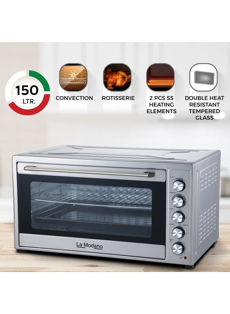 La Modano 150L Electric Oven Large Capacity Convection & Rotisserie Oven, 2800W, Double Tempered Glass Door, Temperature Control – LMEO185DG (1 Year Warranty) - Image 1