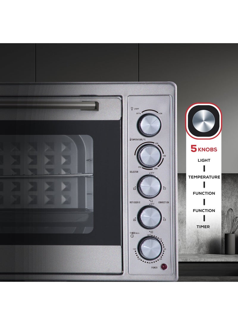 La Modano 150L Electric Oven Large Capacity Convection & Rotisserie Oven, 2800W, Double Tempered Glass Door, Temperature Control – LMEO185DG (1 Year Warranty) - Image 4