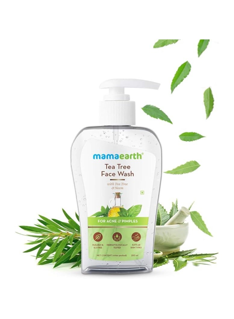 Mamaearth Tea Tree Face Wash with Neem for Acne & Pimples - 250ml - Image 3