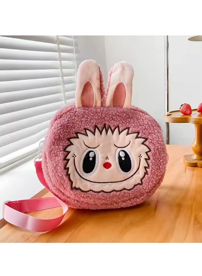 Generic Kawaii Labubu Plush Crossbody Bag – Cute Anime Monster Shoulder Bag for Kids, Large Capacity Cartoon Character Purse, Soft Plush Travel Bag for Boys & Girls, Adjustable Strap, Perfect Gift for Toddlers  - Image 5