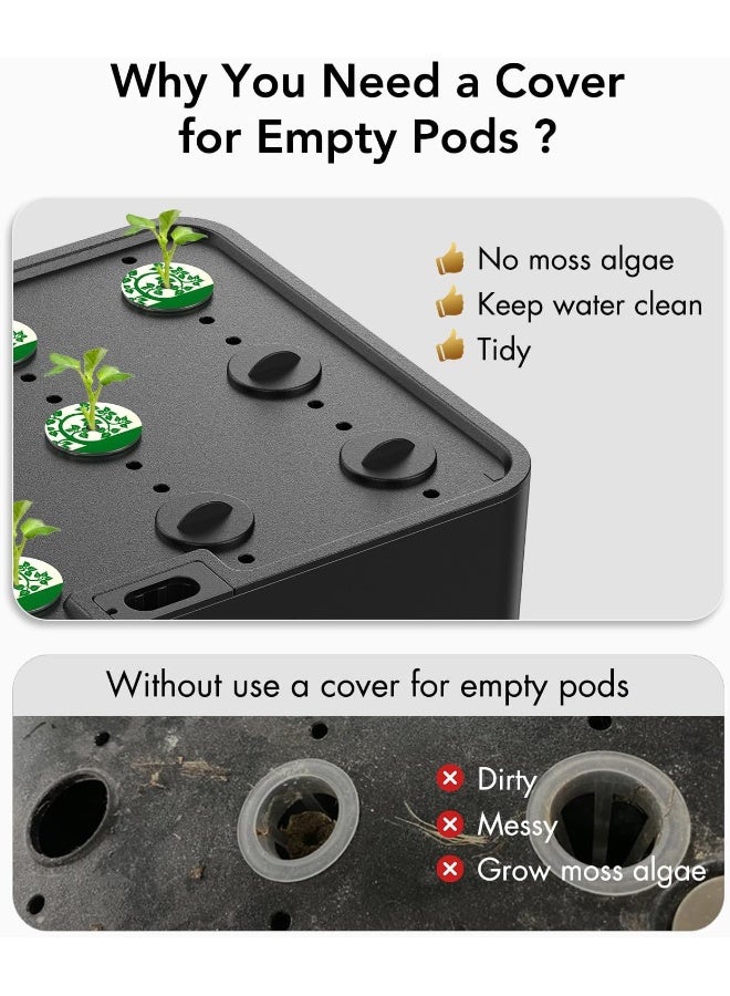 iDOO Seed Pods Kit For Hydroponics Growing System With 60Psc Pod Labels, 24 Pieces Growth Sponges, 12 Pieces Basket Kit, 12 Pieces Cover, 12 Domes, 12 Pieces Tags, 400Ml AAndB Solid Nutrient  - Image 4