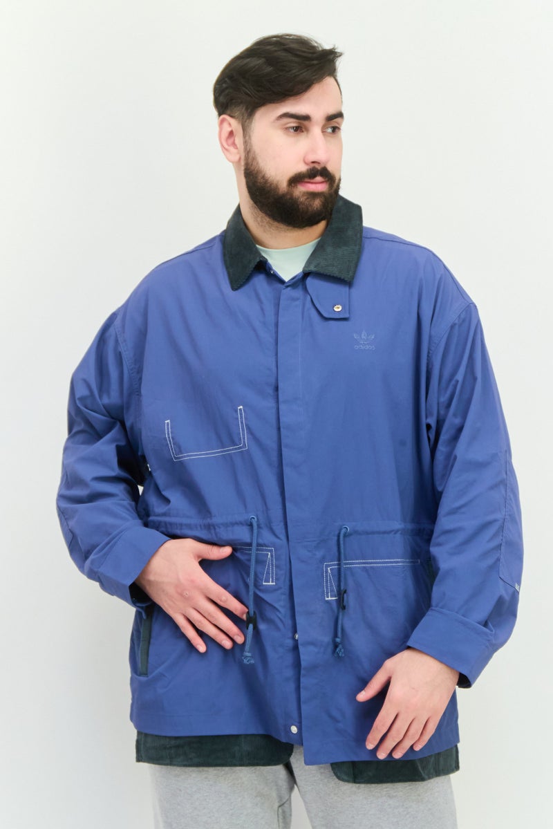 Adidas Men Sportswear Fit Long Sleeves Outdoor Jacket, Dark Blue - Image 1