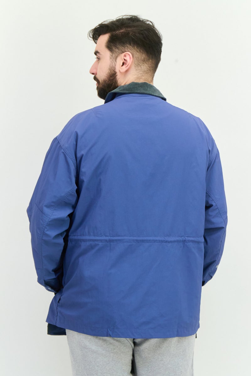 Adidas Men Sportswear Fit Long Sleeves Outdoor Jacket, Dark Blue - Image 3