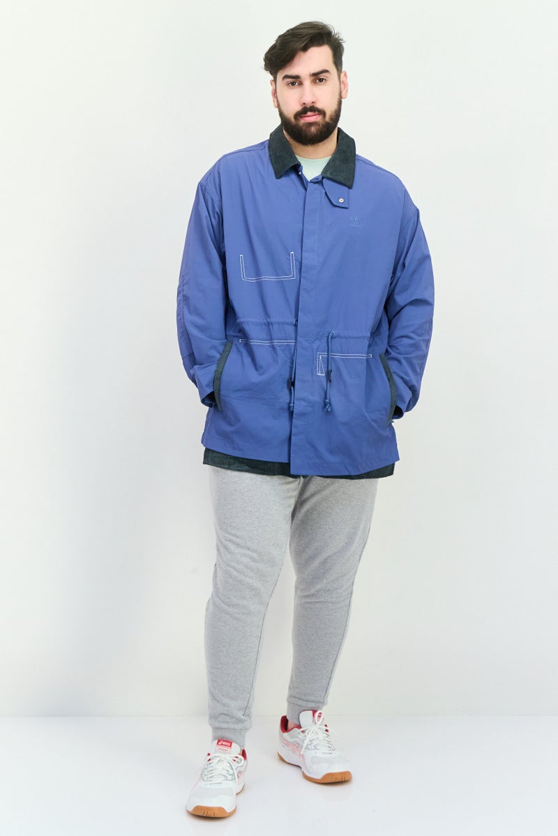 Adidas Men Sportswear Fit Long Sleeves Outdoor Jacket, Dark Blue - Image 2