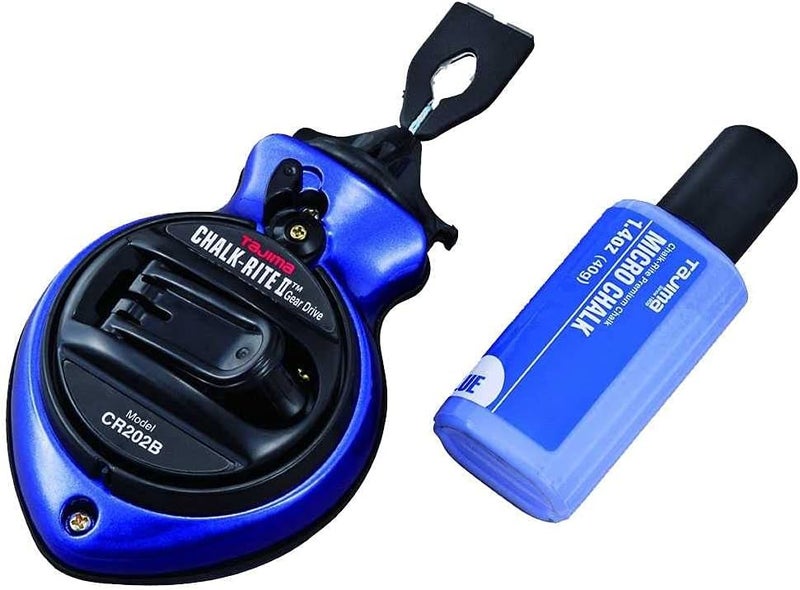 Tajima CR202B-P 1 mm x 100 ft. Chalk Rite II Contractor Grade Chalk Line - Image 1