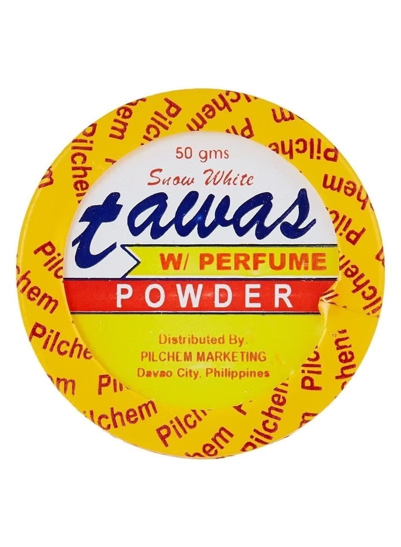Snow White Tawas Powder with Perfume, 50g x 3 Pieces - Image 2