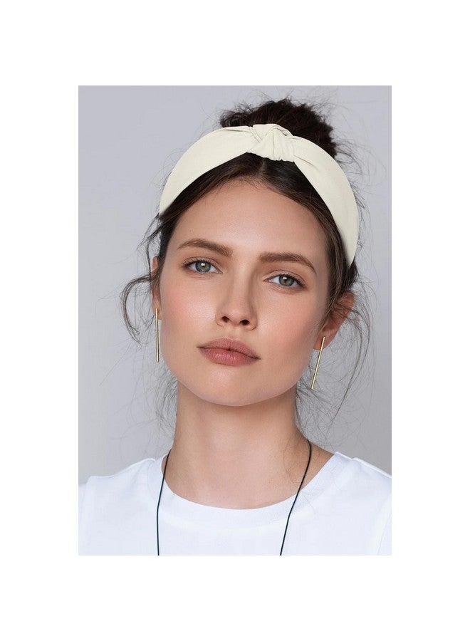 Amariver Knotted Headband for Women Non-slip Head Bands Top Knot Headbands Neutral Colors Hair Band Fashion Hair Accessories for Women Girls - Image 3